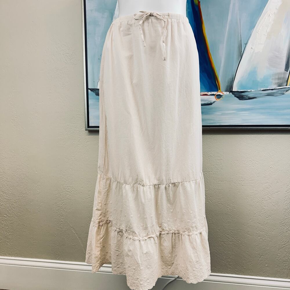 John Galt Nadia Maxi Skirt Light beige Junior One Size - Picture 2 of 9